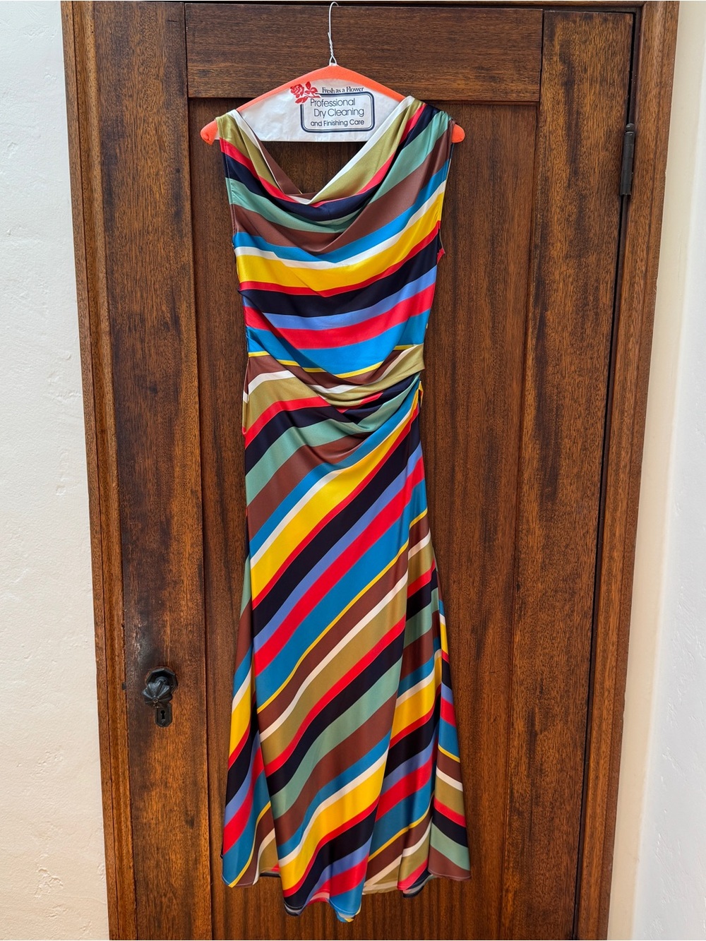 Staud Phare Dress in Multicolor Stripe - Picture 3 of 6